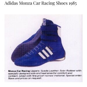 VINTAGE Adidas 1985 Monza Racing Shoes - Blue and White suede high top women’s 9